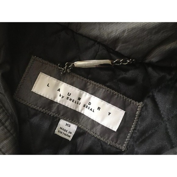 Laundry Shelli Segal Womens Coat Double Zip Adjustable Collar XS - Picture 7 of 12